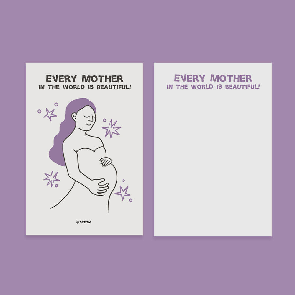 엄마들은 아름답다 임신 축하 일러스트 엽서